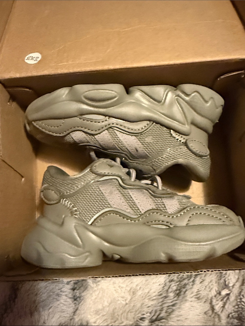 adidas Kids Olive Green Chunky Sneakers